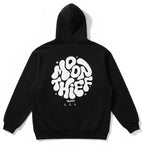 Black Hoodie Moon Thief Print - premium fit