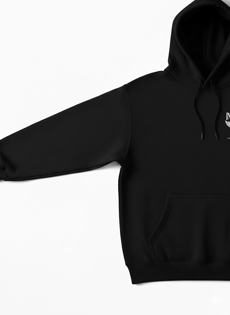 Insomnia Mask Printed Hoodie Black Oversized Fit