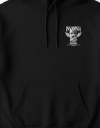 Insomnia Mask Printed Hoodie Black Oversized Fit