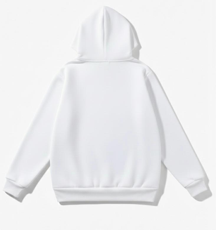 Aesthetic Butterfly Print White Hoodie - Premium Fit For Women