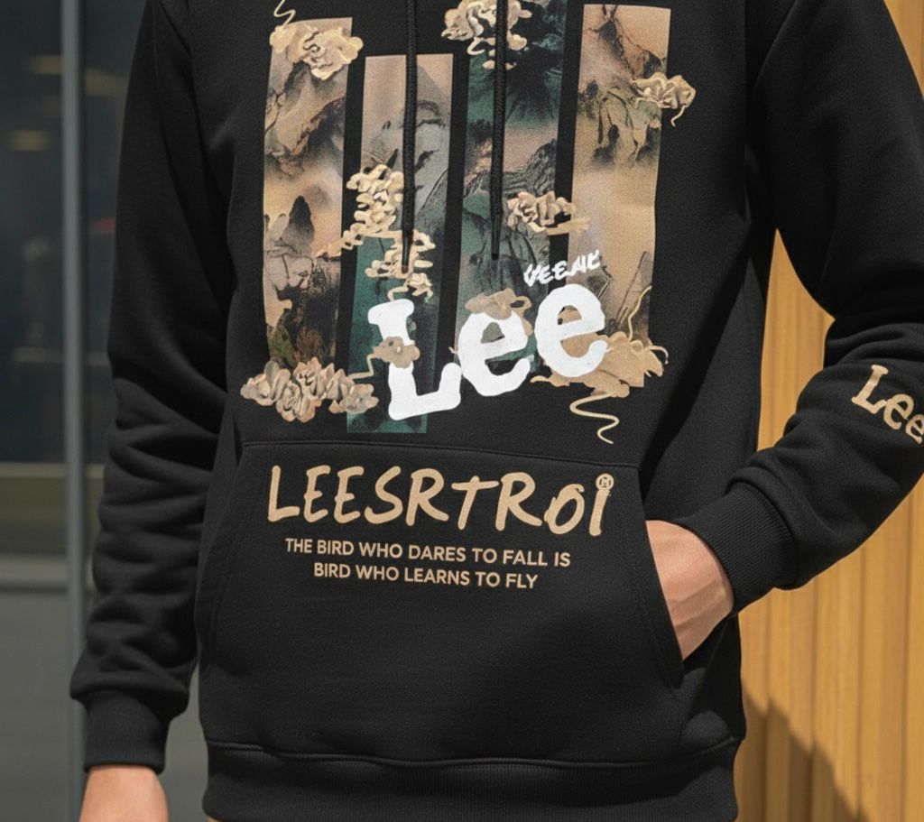 Lee Streetstyle Forest Black Hoodie – Premium Fit