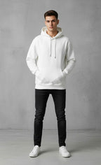 Introspective Skyline White Hoodie – Minimal Streetwear
