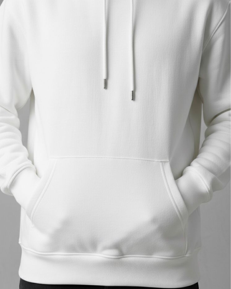 Introspective Skyline White Hoodie – Minimal Streetwear