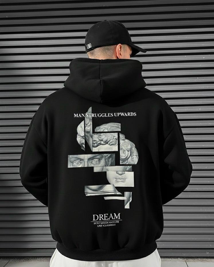 Dream Fragment Art Black Hoodie – Premium Streetwear