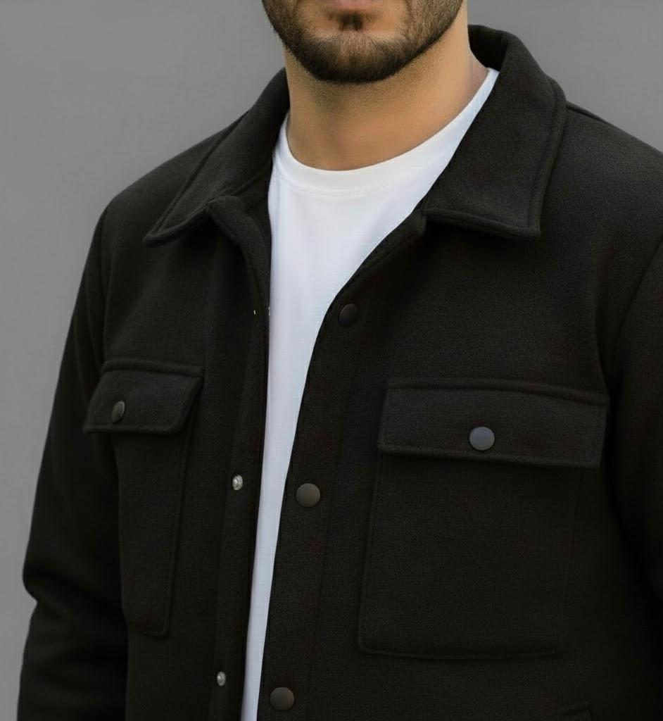 Classic Urban Black Jacket – Smart Casual Wear