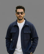 Classic Urban Navy Blue Jacket – Smart Casual Wear