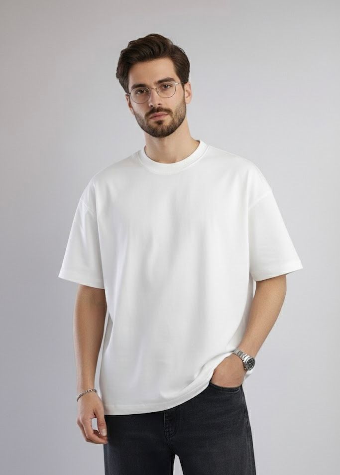 Premium Oversized Plain White Ds T-Shirt