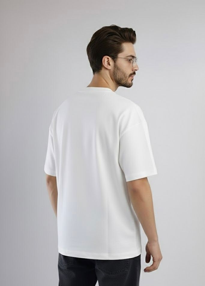 Premium Oversized Plain White Ds T-Shirt