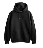 Black Plain Hoodie - Premium