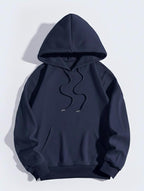 Navy Blue Plain Hoodie