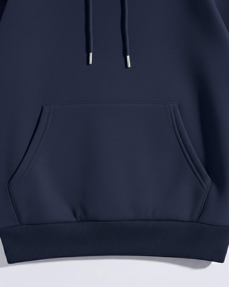Navy Blue Plain Hoodie