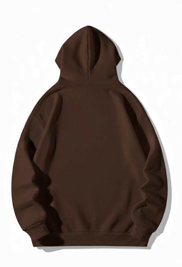 Brown Plain Hoodie