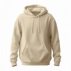 Cream Plain Hoodie - Premium Fit