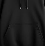 Black Plain Hoodie - Premium