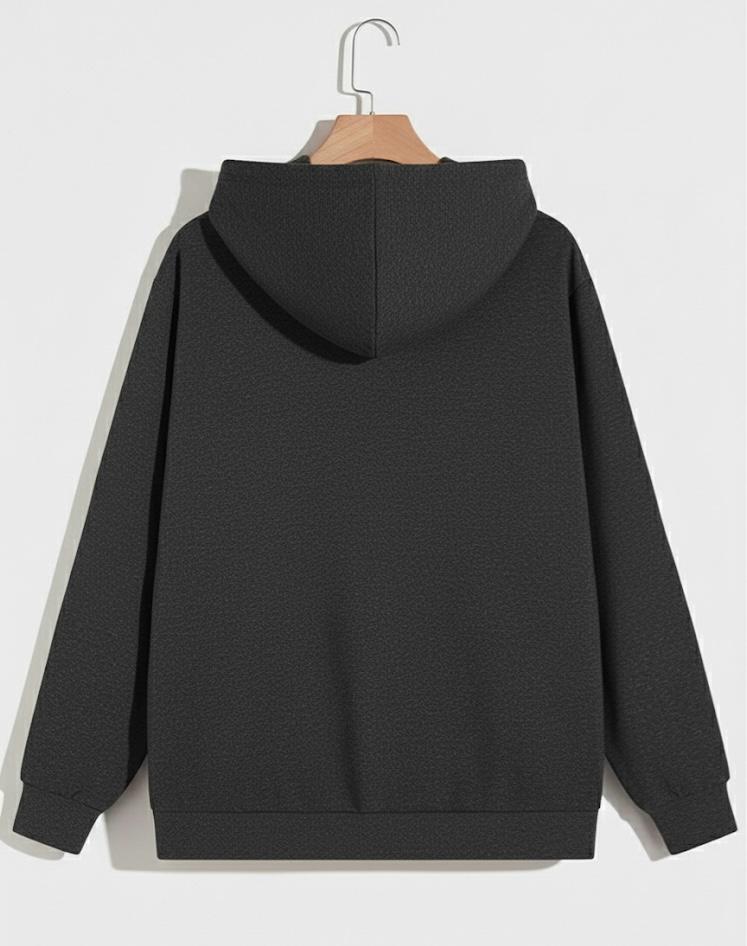 Charcoal Plain Hoodie