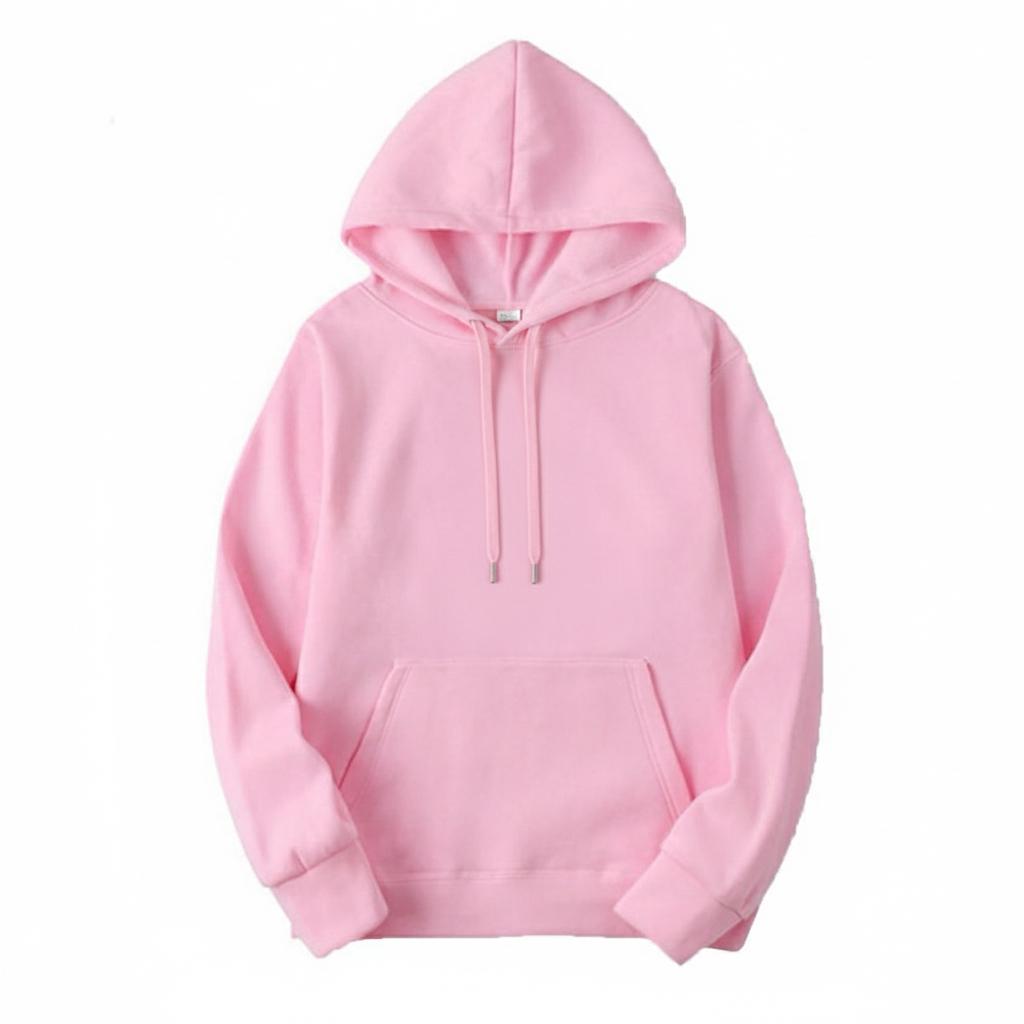 Pink Plain Hoodie