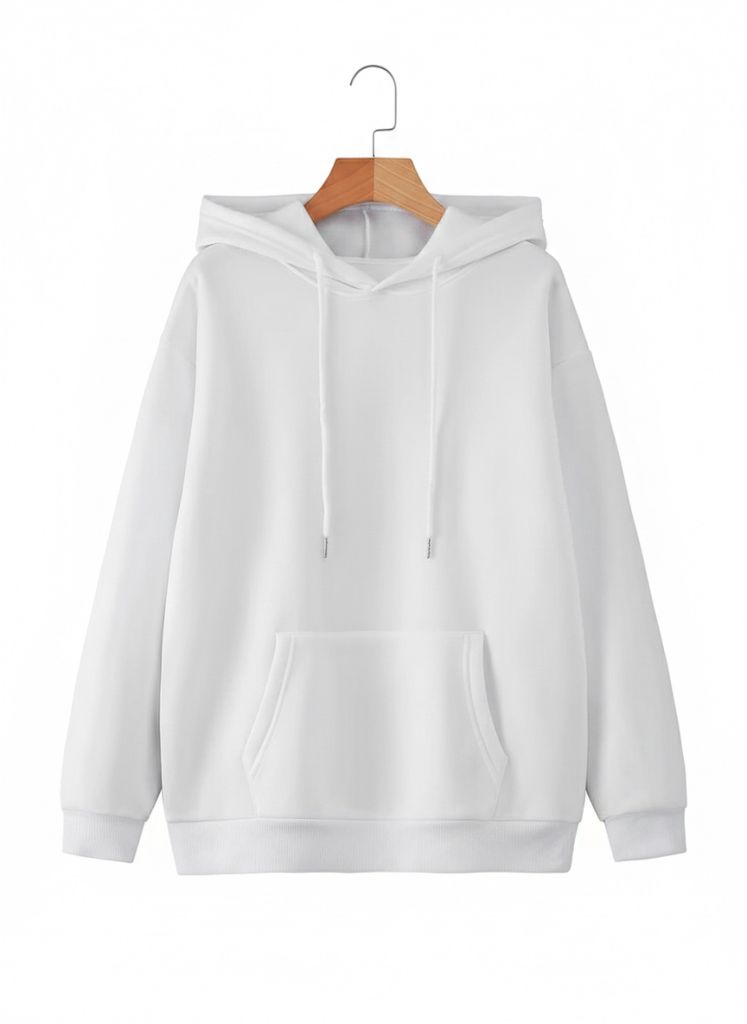 Plain White Hoodie