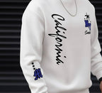 Men's California NY Sunshine Graphic White Sweatshirt