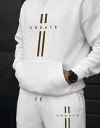 Create Signature White Tracksuit – Luxury Streetwear