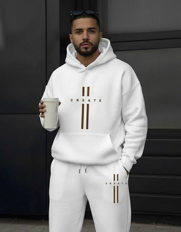 Create Signature White Tracksuit – Luxury Streetwear