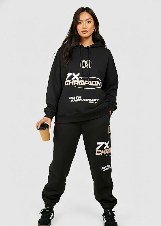 Champion Legacy 7X Black Tracksuit – Premium Fit