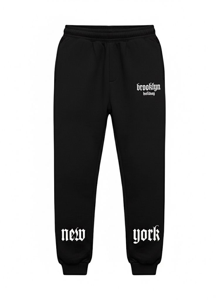 Men's Brooklyn New York Black Tracksuit - Premium Fit
