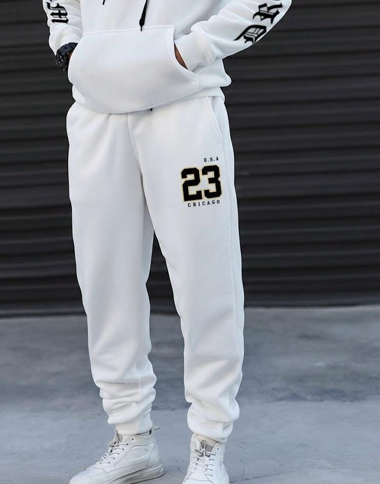 Chicago 23 White Tracksuit – Premium Athletic Fit