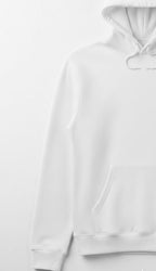 White Hoodie Universe Orbit printed -premium fit