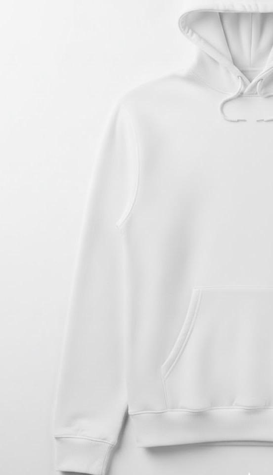 White Hoodie Universe Orbit printed -premium fit