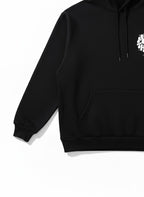 Black Hoodie Moon Thief Print - premium fit