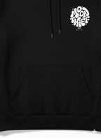 Black Hoodie Moon Thief Print - premium fit