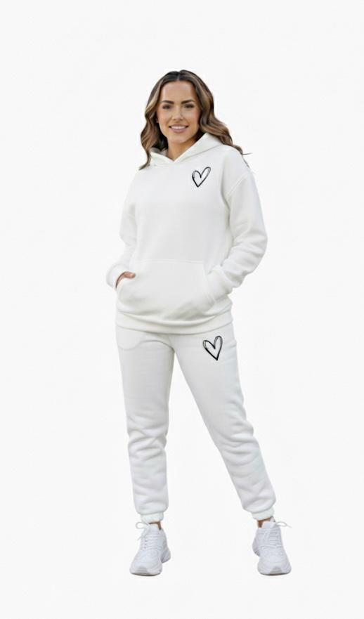 Heart Outline Classic Tracksuit Women – Soft & Premium