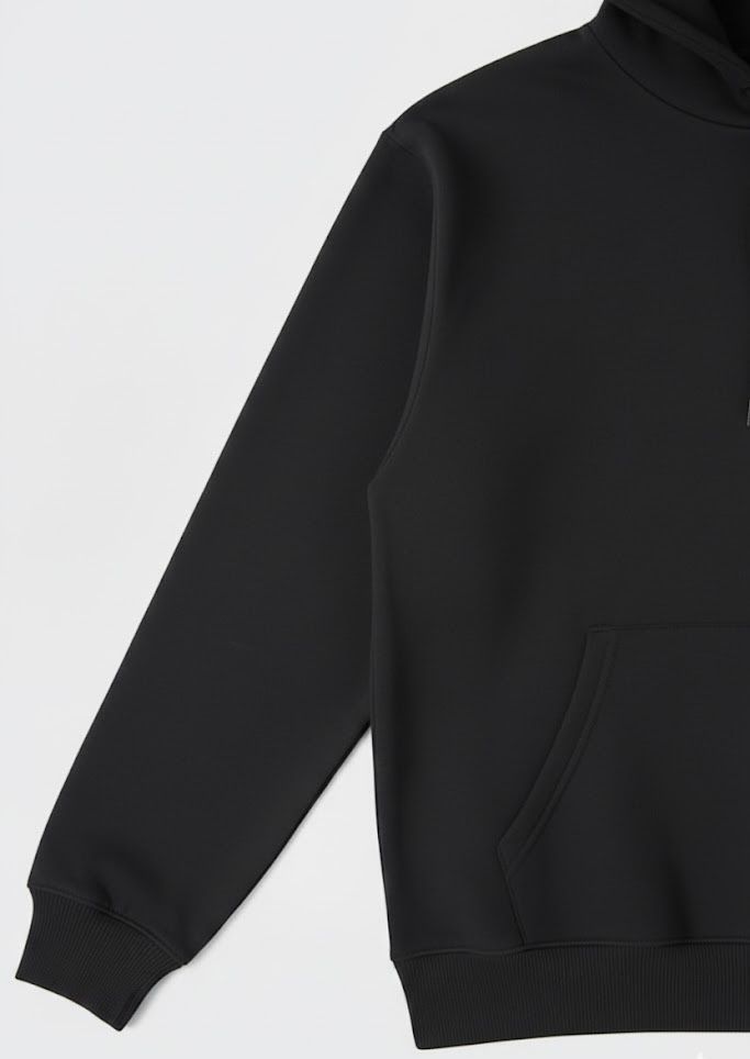 Orbit Script Print Black Hoodie – Premium Streetwear