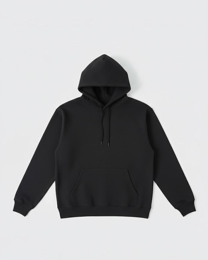 Orbit Script Print Black Hoodie – Premium Streetwear